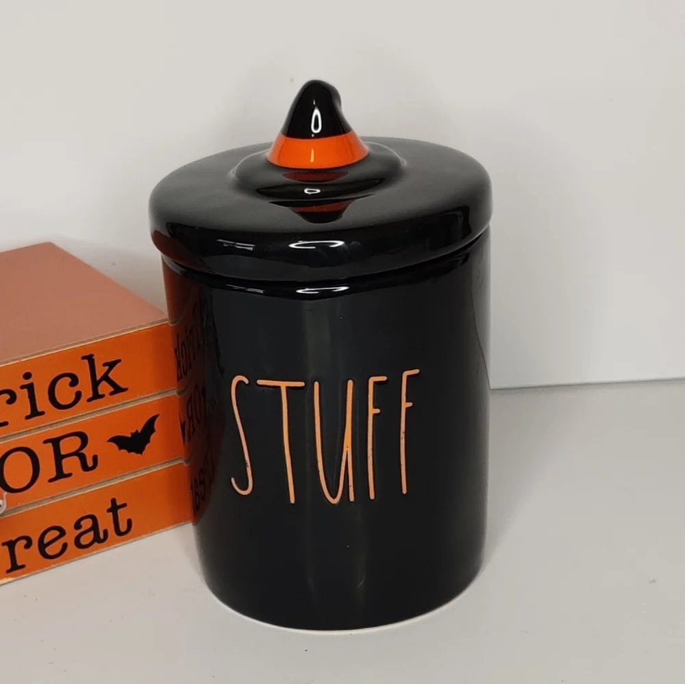 Rae Dunn‎ Black Witch Hat Stuff Halloween Jar Canister